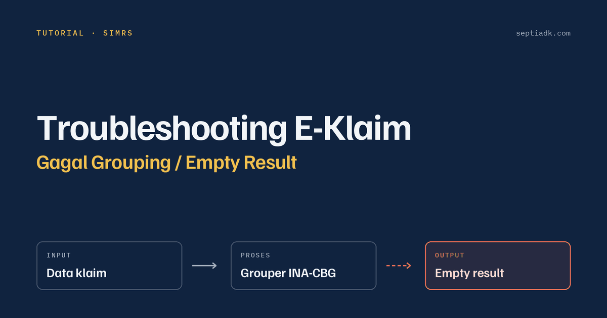 E-Klaim Troubleshooting: Grouping Failed / Empty Result